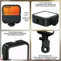 Mini Clip On LED Video Light with RGB - Rechargeable Selfie Light for Phone, Camera, Laptop | 3 Color Modes 8 RGB Colors
