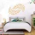 REE BLACK 12pcs 3D Golden Butterfly Wall Decor sticker | premium shimmer metal for bedroom, room decor