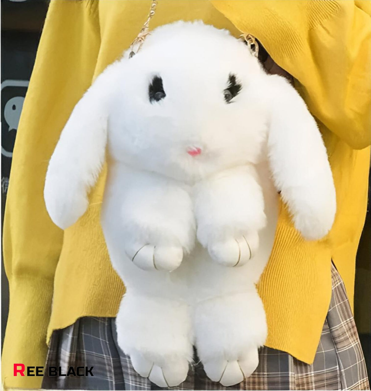 White Bunny Beauty Plush Bag - Aesthetic Sling Bag For Girls